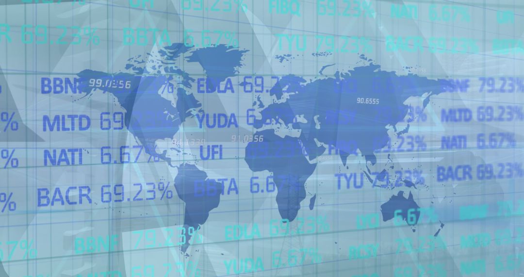 Financial Data Overlay with Global Map Visualization