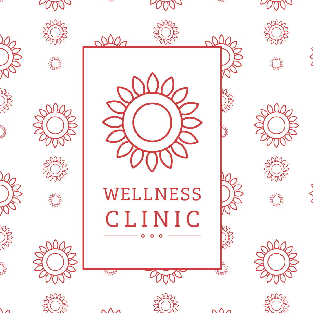 Wellness Clinic Logo Design on Transparent Background Vector