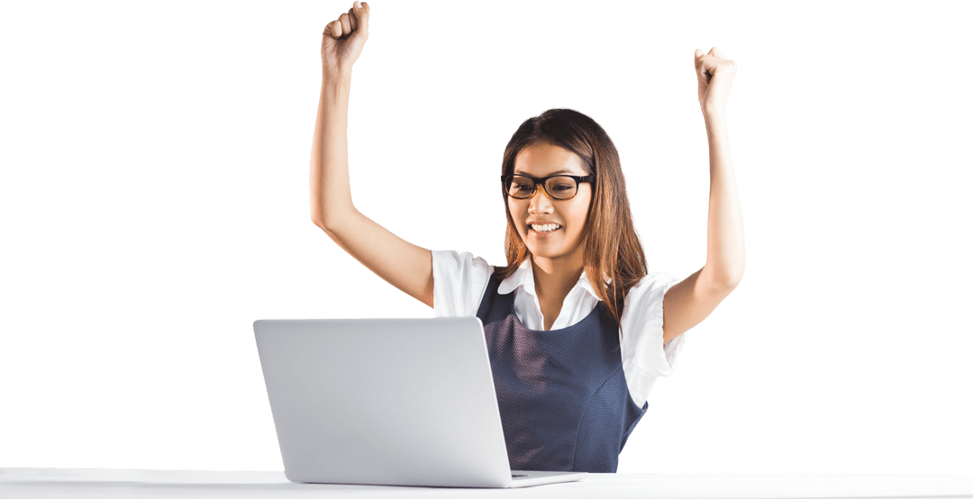 Achieving Success Celebrating Poses Impactful Moment Business