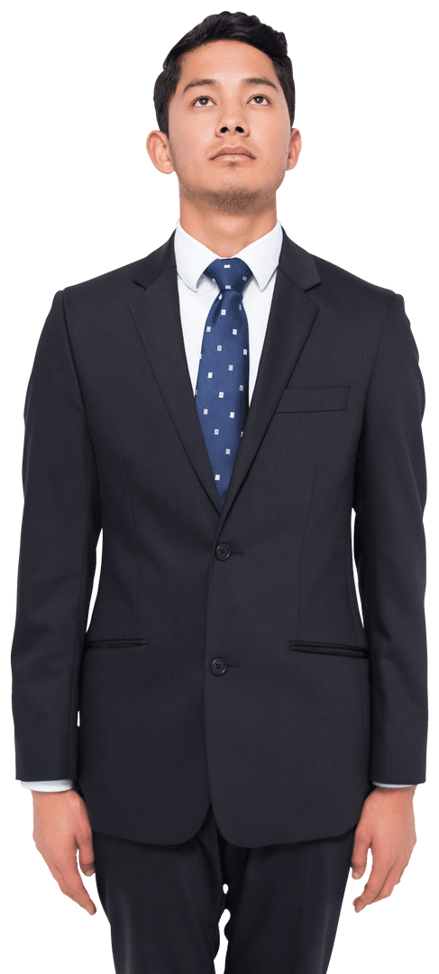 Professional Biracial Businessman Standing Transparent Background
