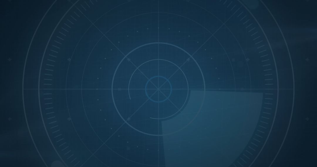 High-Tech Radar Screen with Circular Grid and Scanning Interface