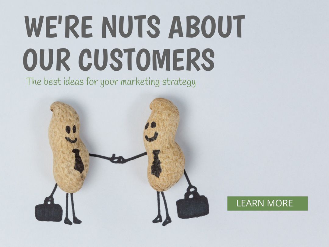 Peanuts Shaking Hands Symbolize Customer Appreciation and Relationships