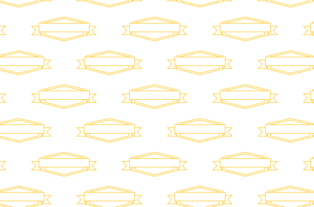 Yellow Geometric Badges Seamless Pattern on Transparent Background