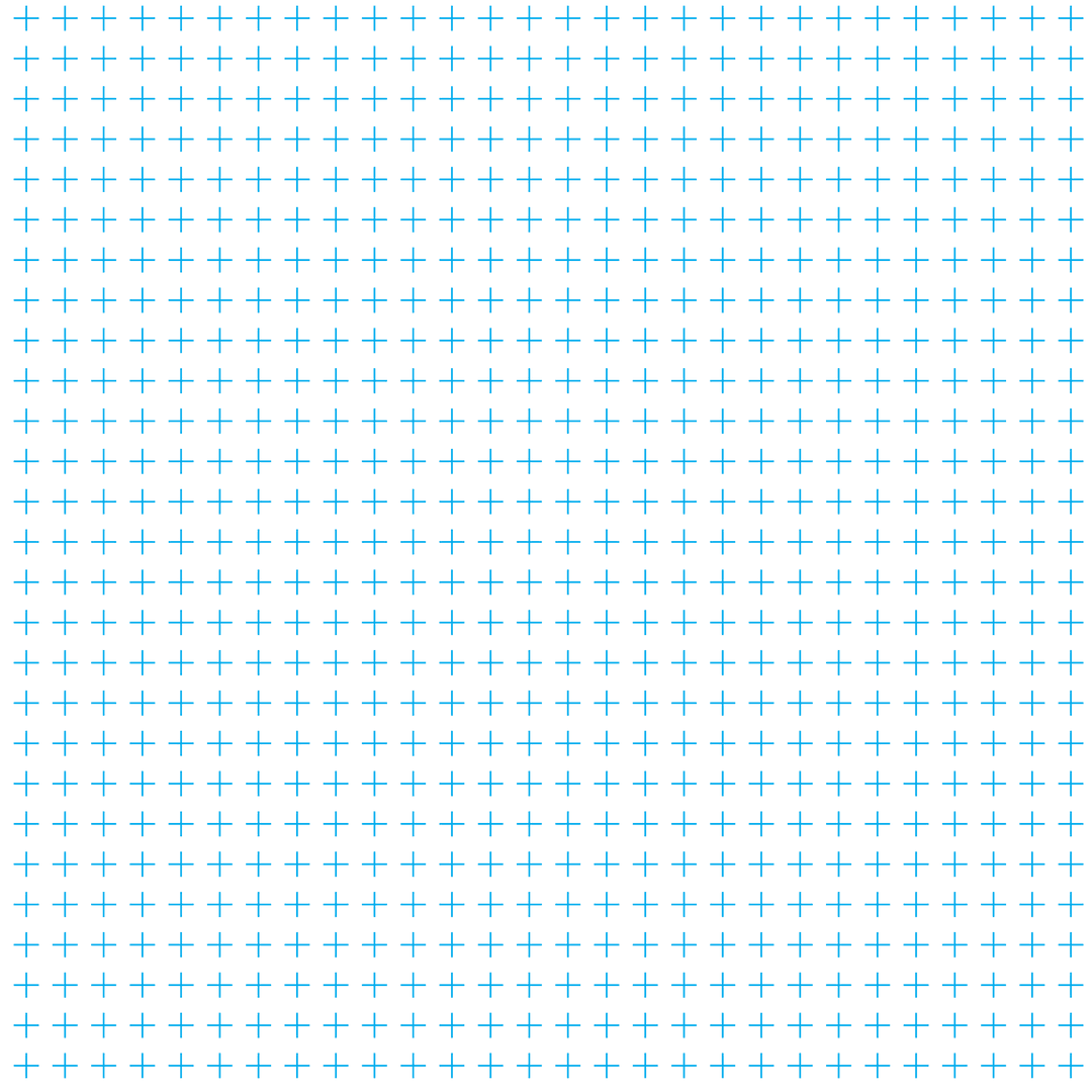 Blue Plus Sign Pattern on Transparent Background Digital Design