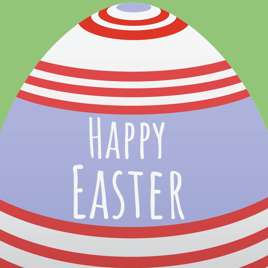 Vibrant Striped Easter Egg Celebrating Joyful Festivities