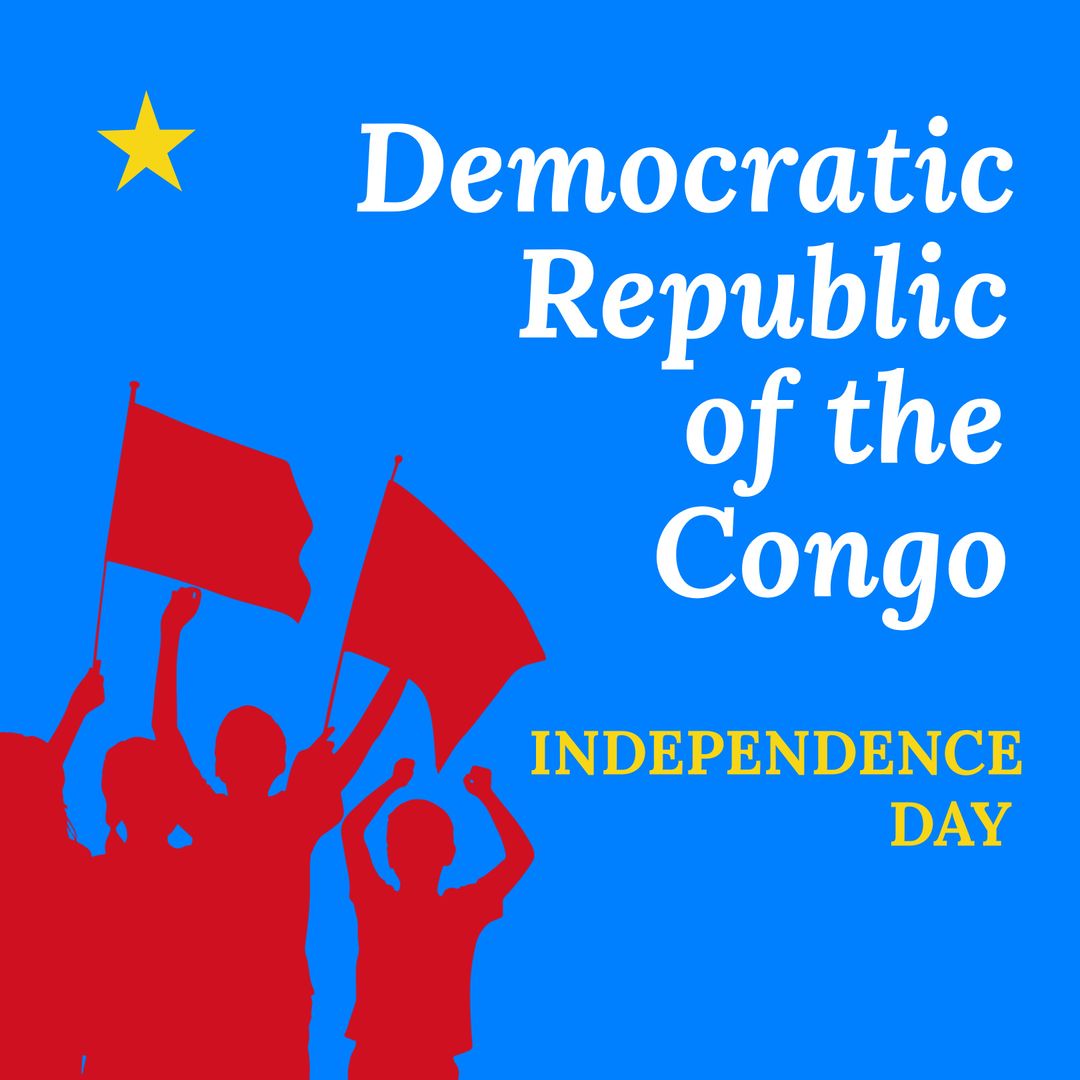 Democratic Republic of the Congo Independence Day Celebration Silhouettes - Download Free Stock Templates Pikwizard.com