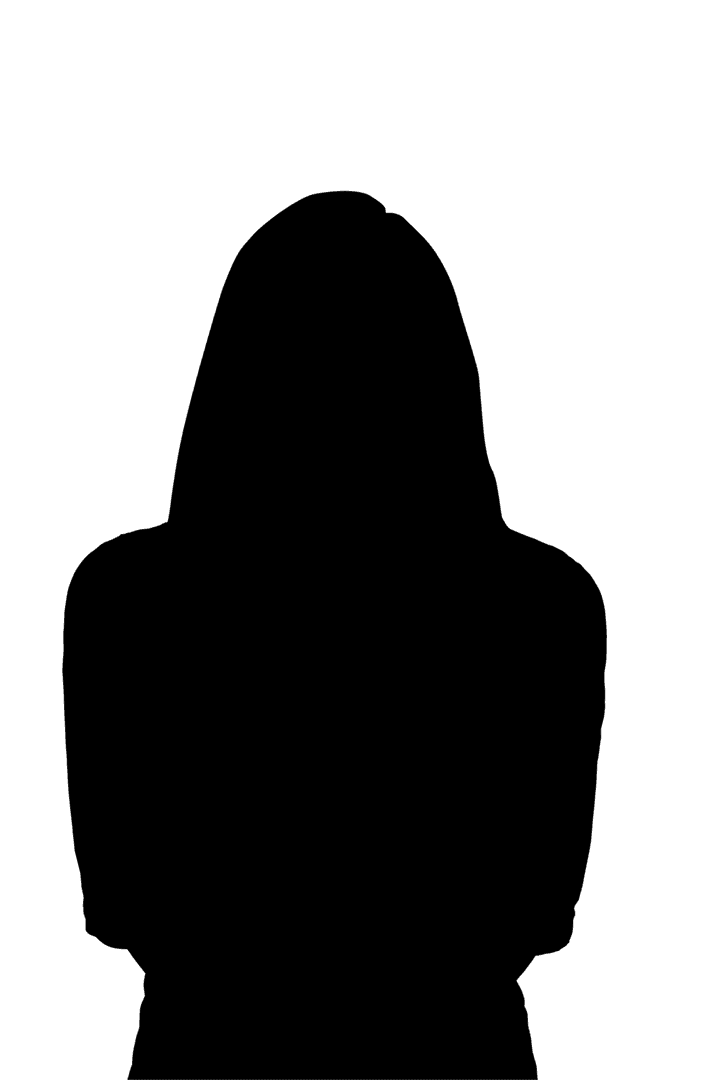 Silhouette of Woman in Office on Transparent Background Illustration