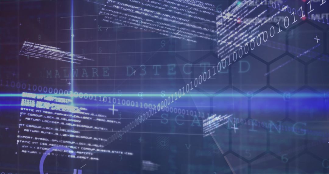 Global Data Security Over Dark Digital Interface Background