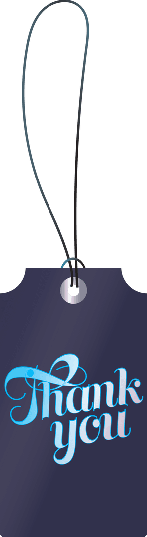 Thank You Tag Design with Transparent Background Vector