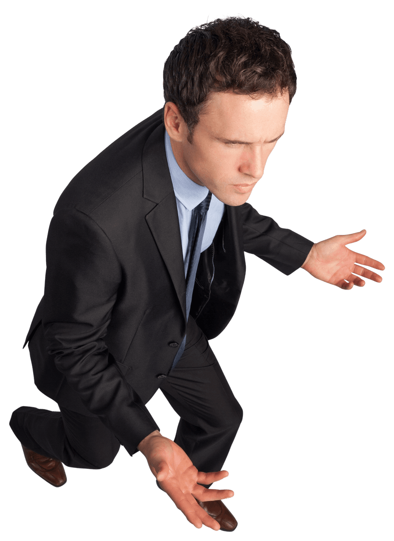 Frustrated Businessman Transparent Concept