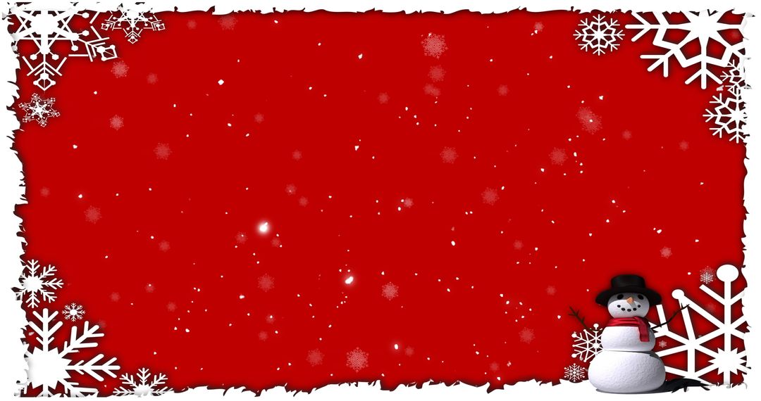 Winter Wonderland Christmas Background with Snowflake Border