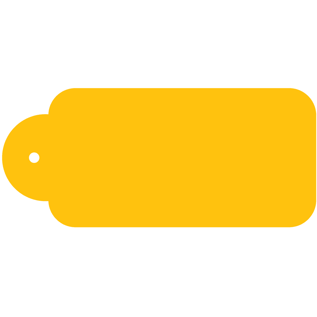 Yellow Tag Design with Transparent Background for Celebrations