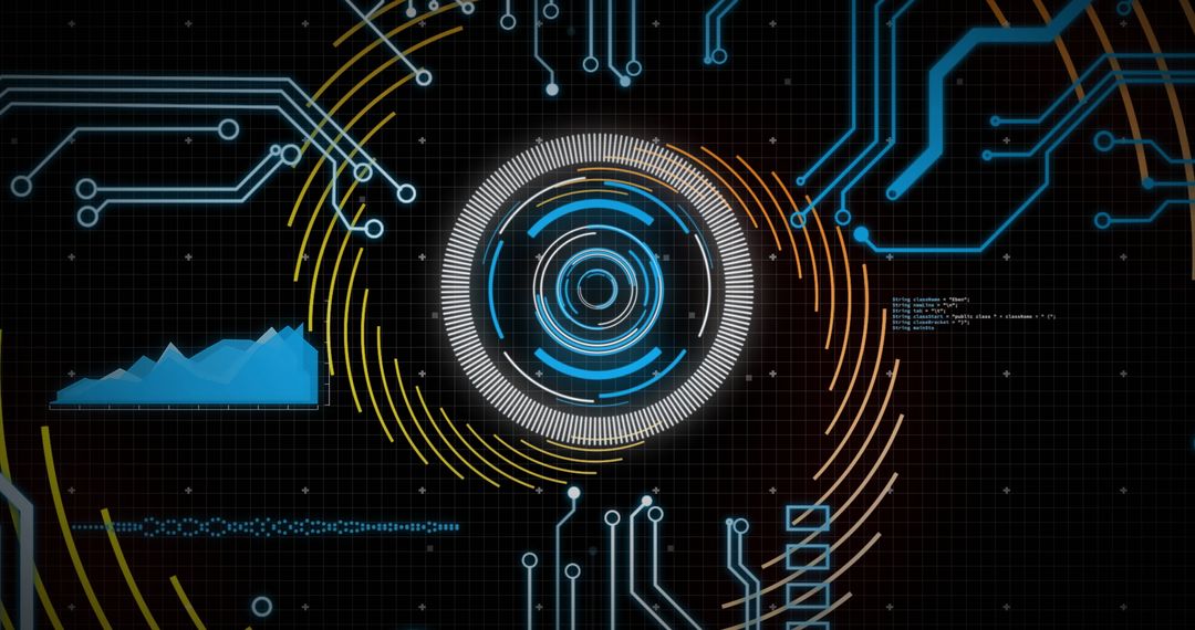 Futuristic Digital Interface with Scanning Visualization