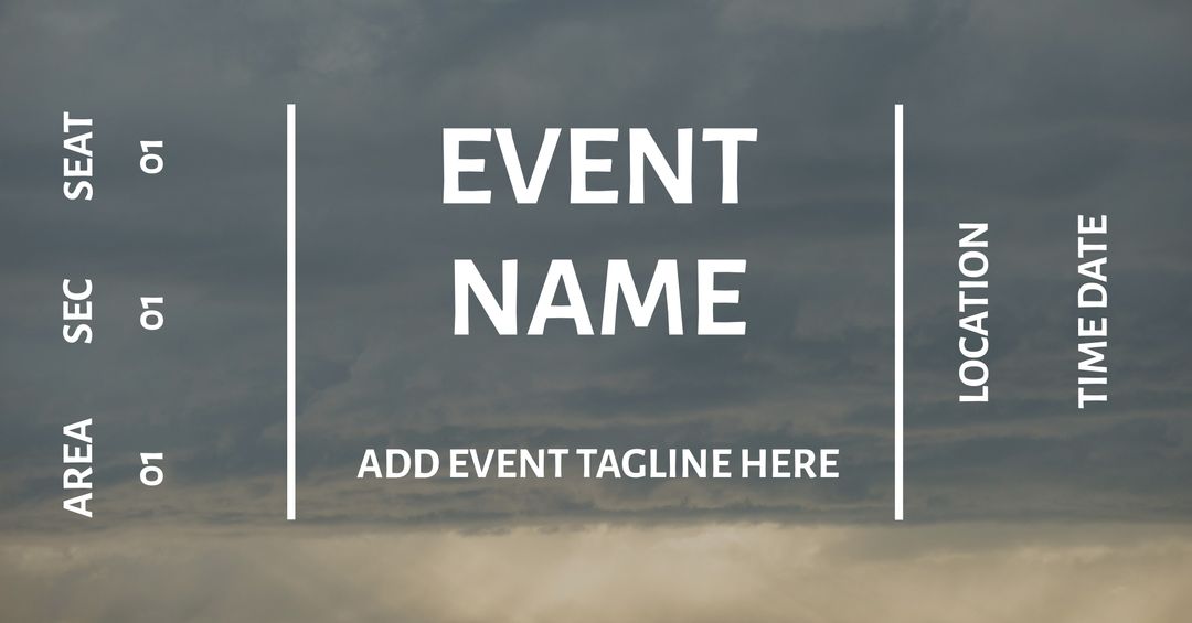 Customizable Event Promotion with Cloudy Sky