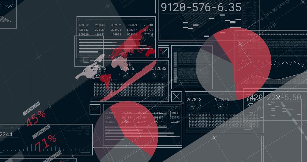 Futuristic Digital Dashboard with Data Analytics Interface