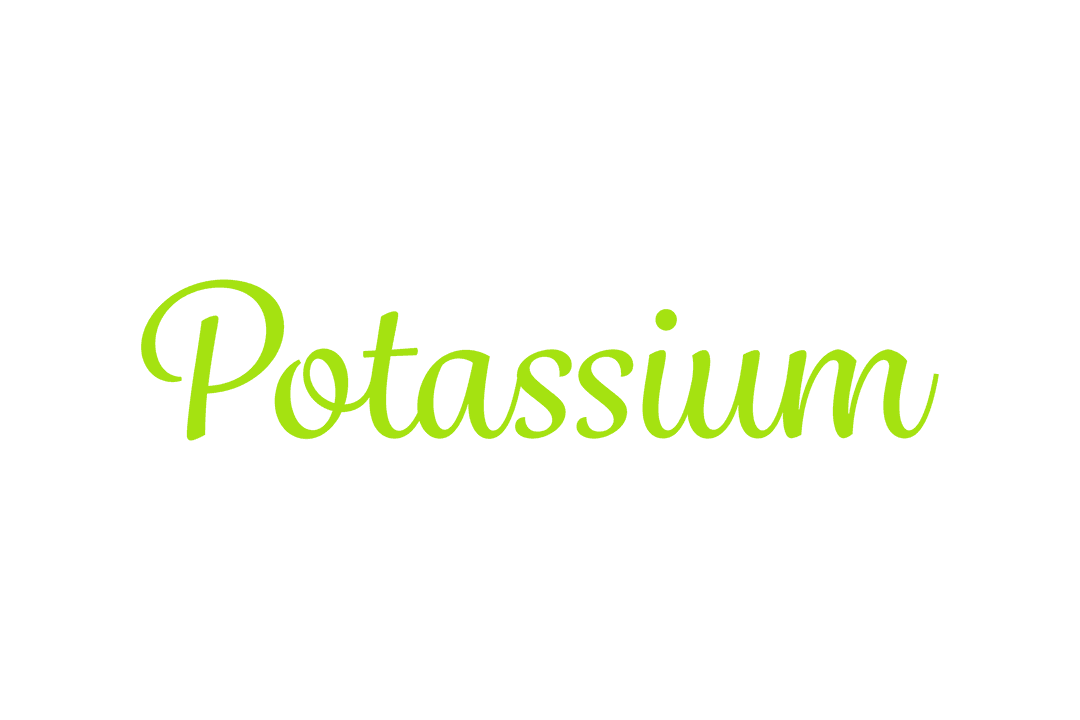 Potassium Text Graphic on Transparent Background