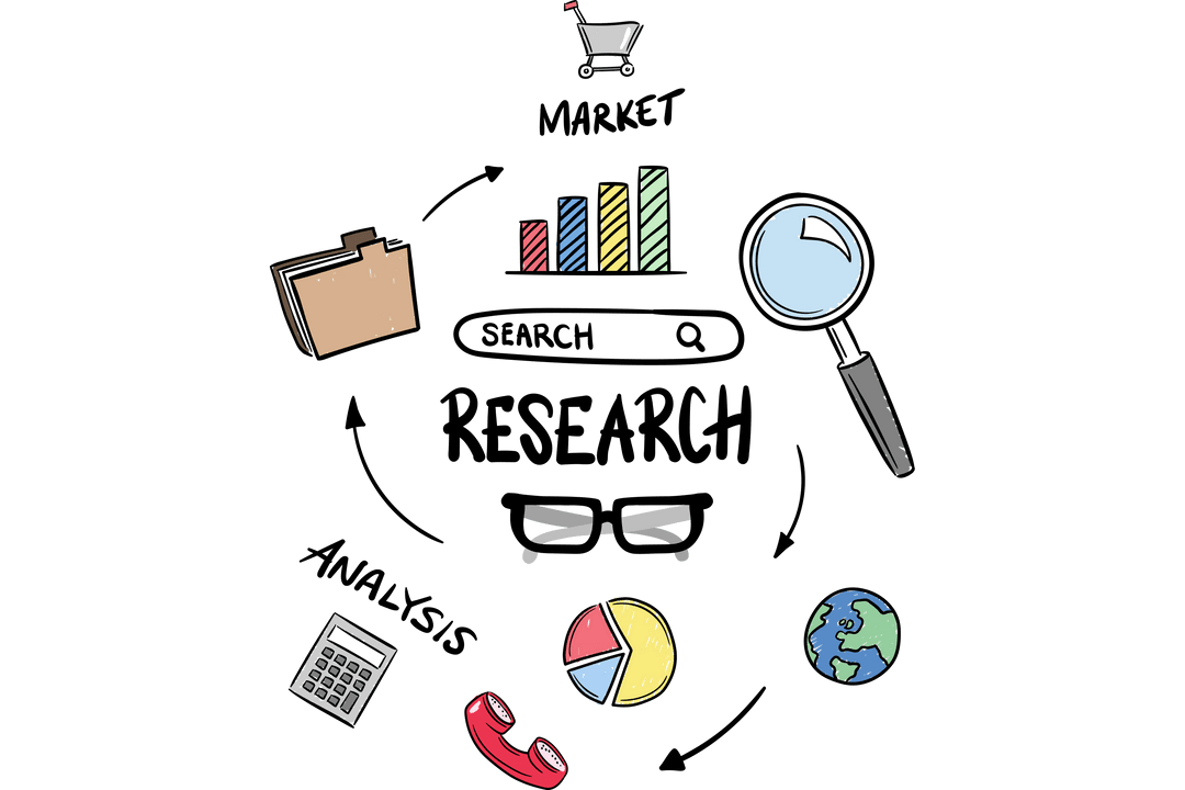 Transparent Business Icons with Texts Vector Design