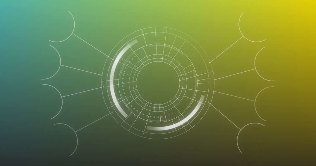 Digital Interface with Abstract Data Diagram on Green Background
