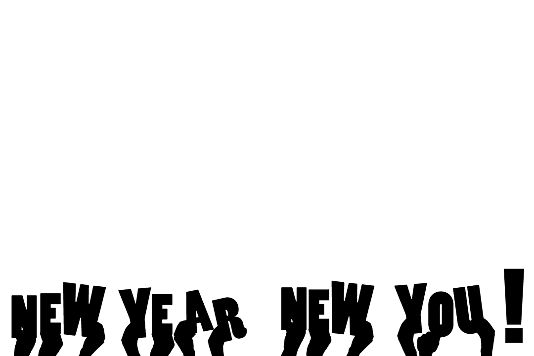 New Year New You Inspirational Transparent Vector Illustration