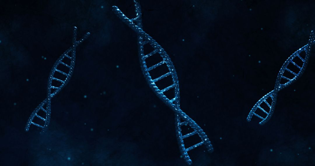 Floating Digital DNA Strands in Mysterious Space