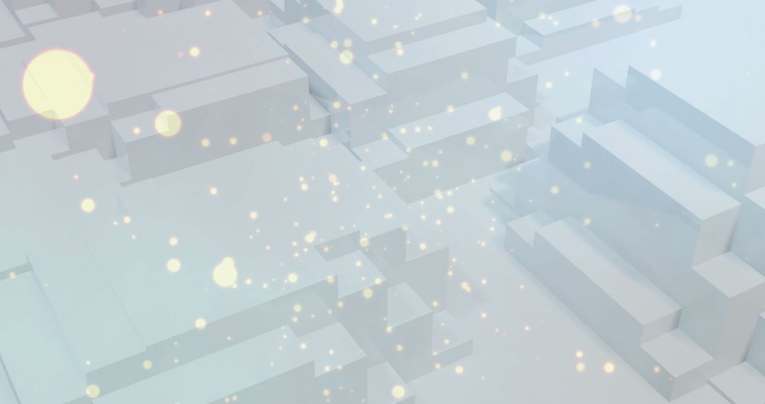 Illuminated 3D Geometric Prisms with Floating Particles