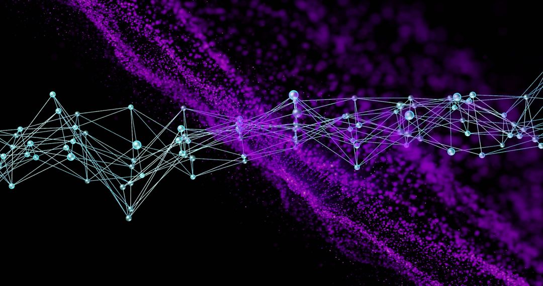 Futuristic Digital Network of Connections and Data Flow