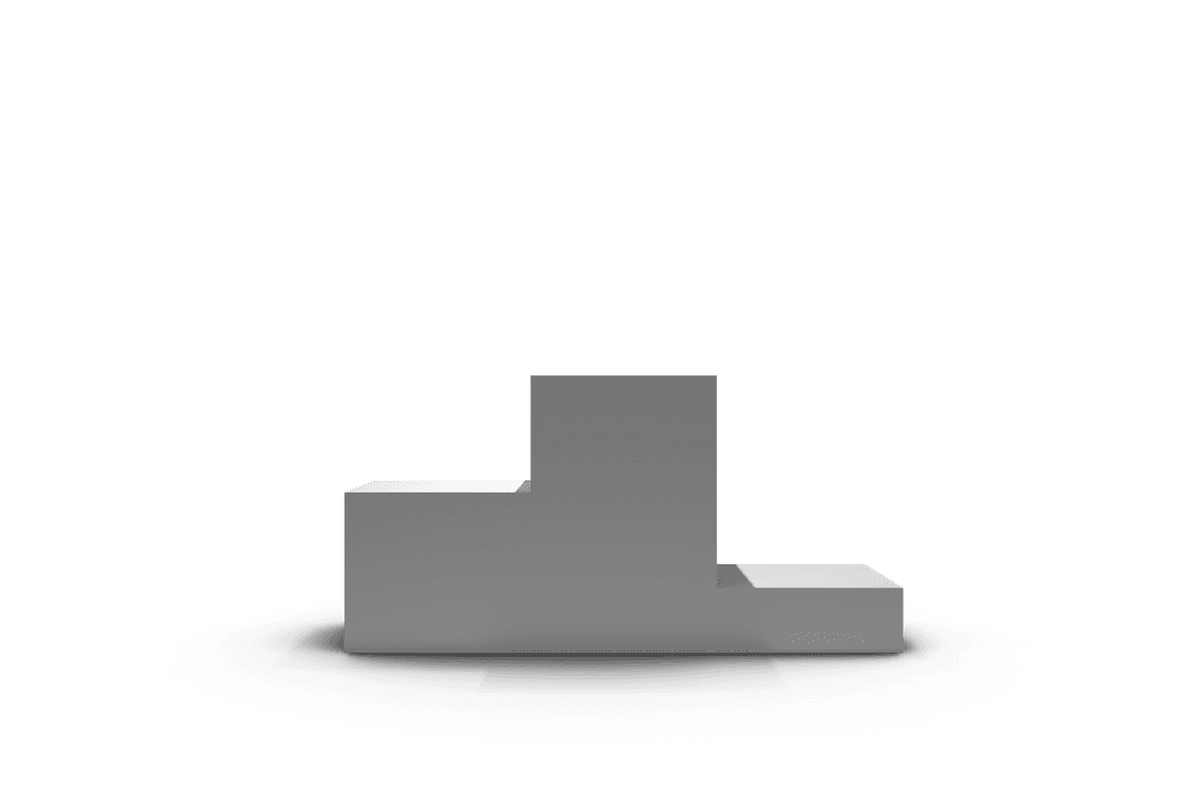 Grey Podium Illustration on Transparent Background for Sports