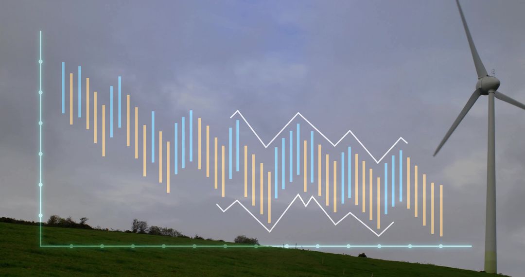 Wind Energy Stats with Turbine Landscape