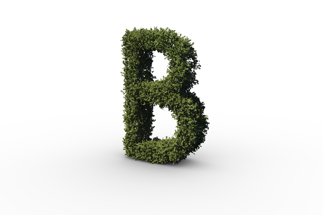 Green Leaf Monogram Letter B Transparent Background - Download Free Stock Images Pikwizard.com