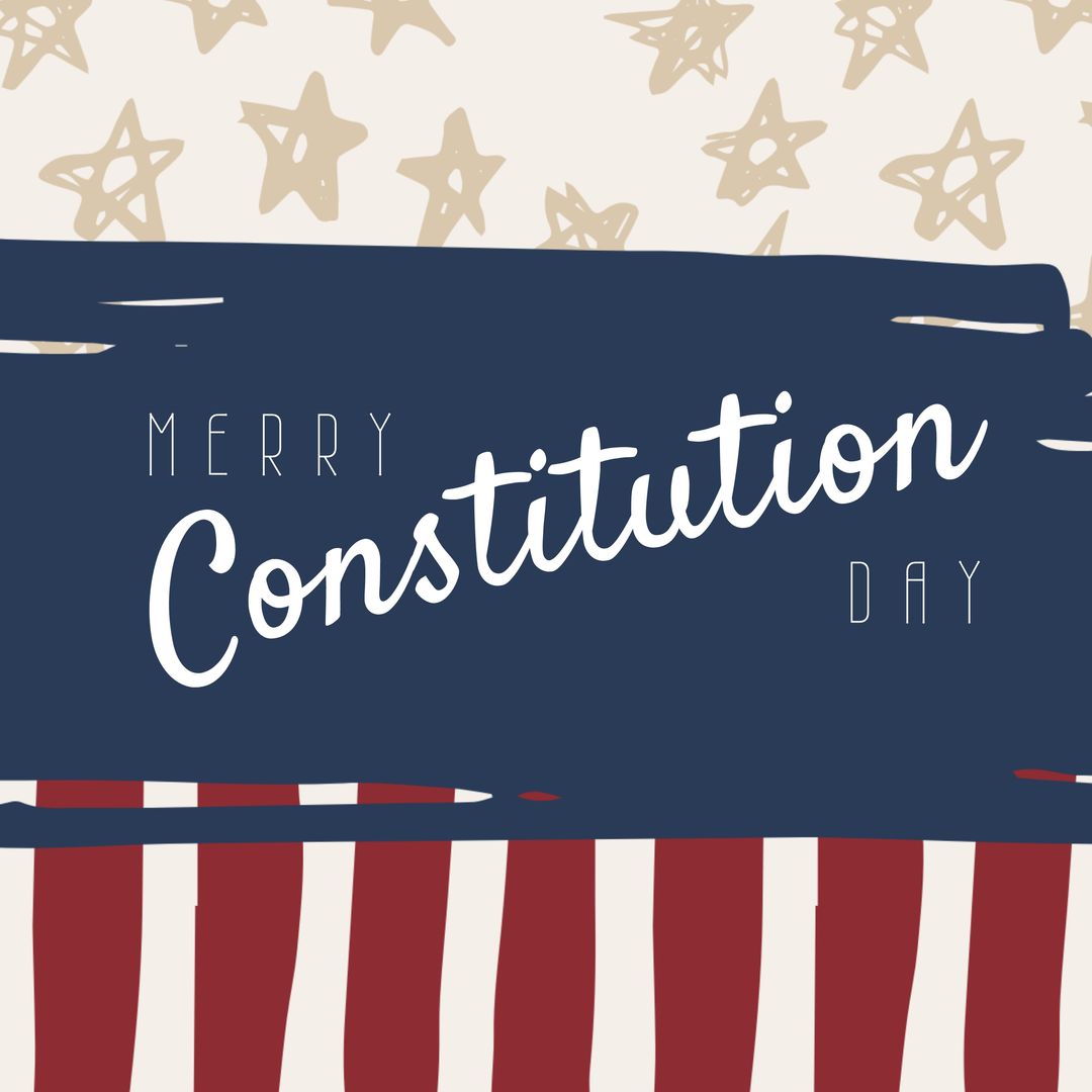 Merry Constitution Day Banner with Patriotic Design - Download Free Stock Templates Pikwizard.com