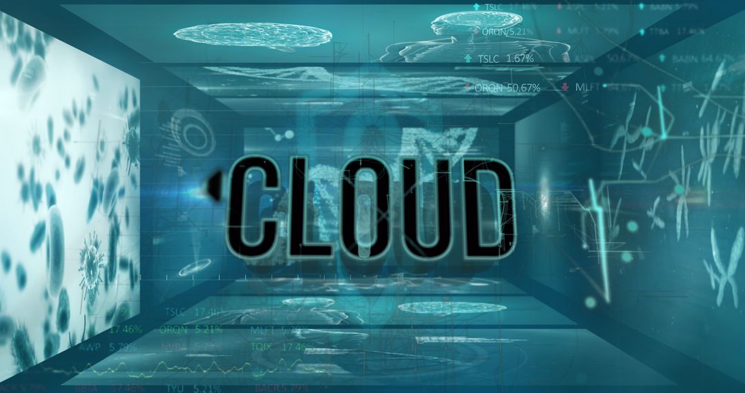 Innovative Cloud Technology with Futuristic Medical Graphics