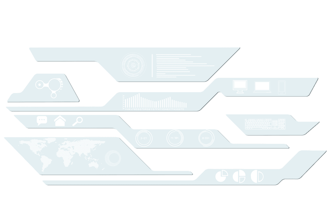 Futuristic Digital Interface Shapes Transparent Background