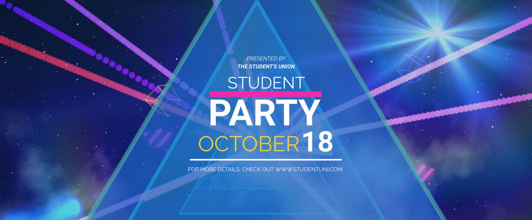 Event Poster with Vibrant Lights for Student Celebration