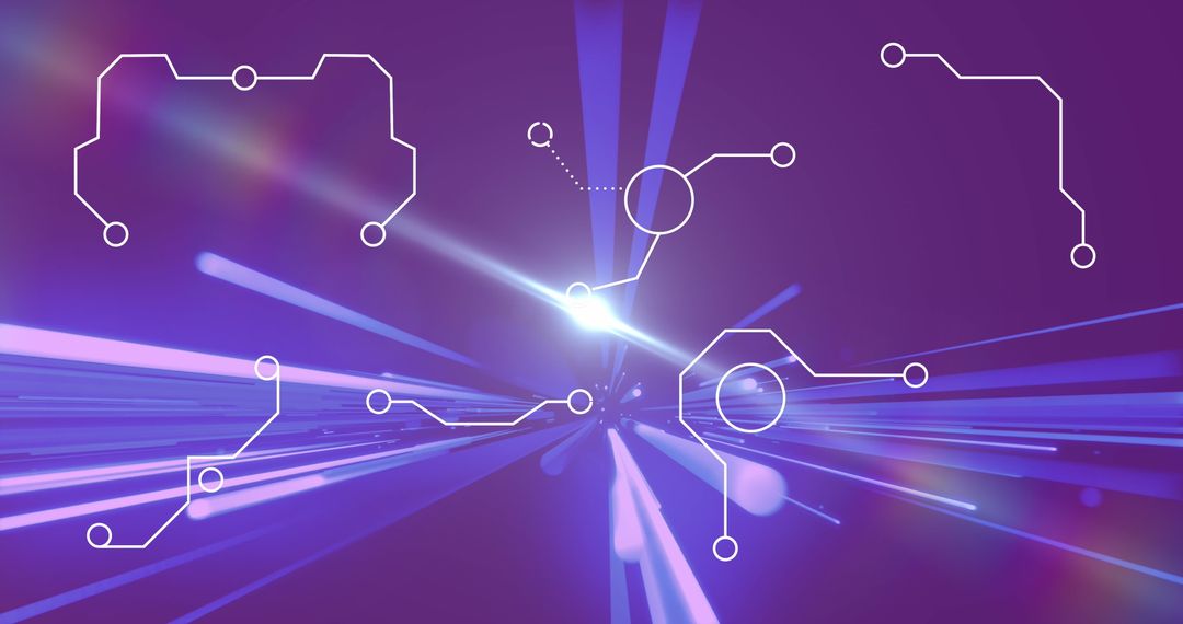 Abstract Digital Connections with Futuristic Network Visuals