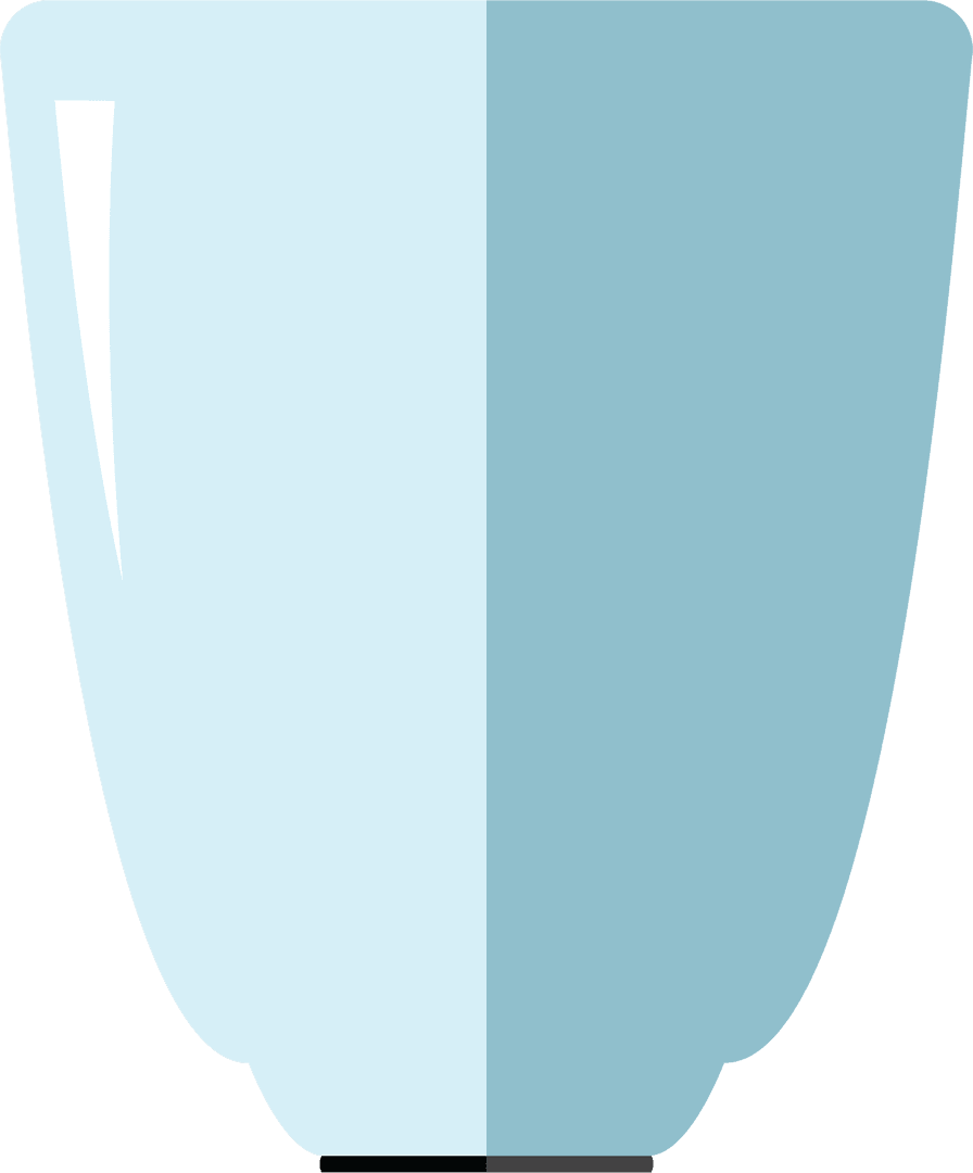 Blue Vase Illustration on Transparent Background
