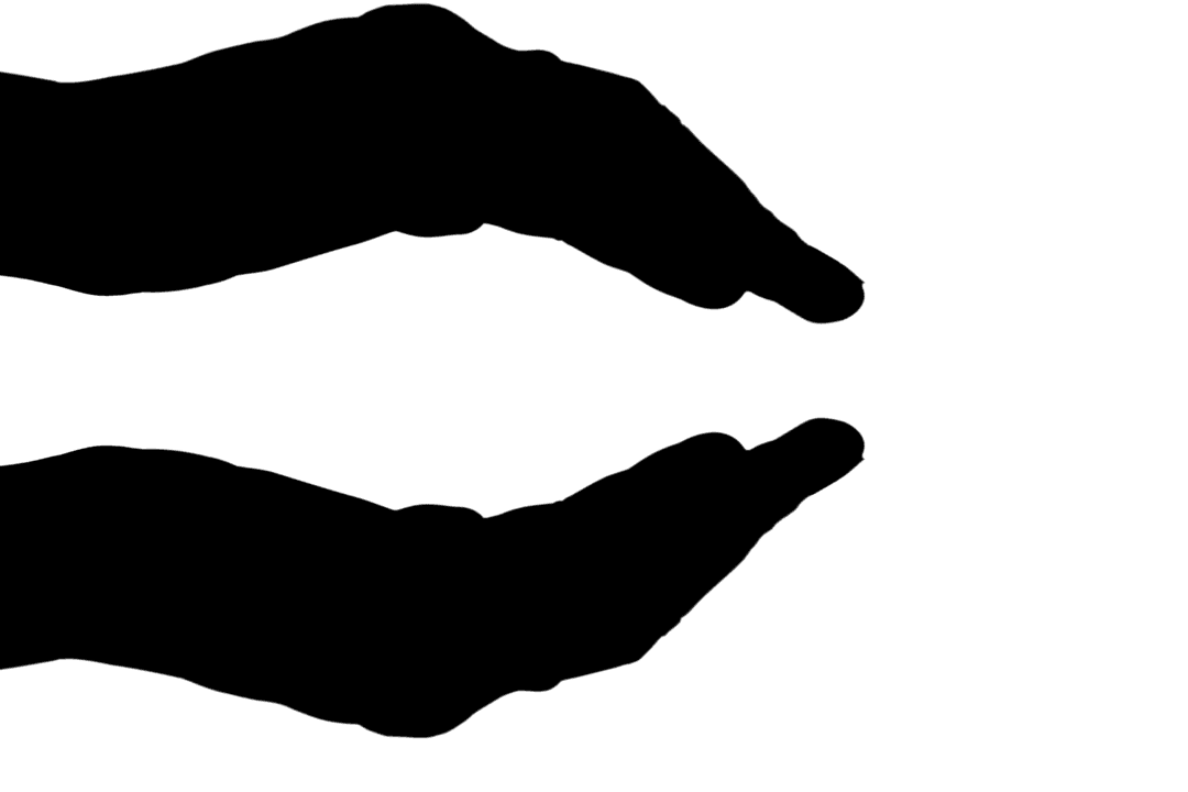 Black Hands Holding On Transparent Background