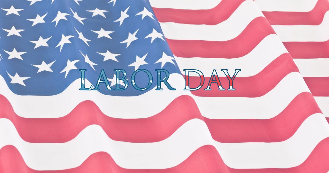 Labor Day Celebration with American Flag