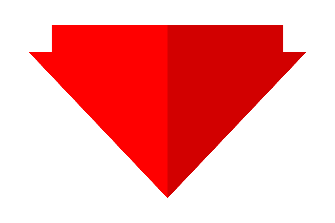 Digital Red Arrow Illustration on Transparent Background