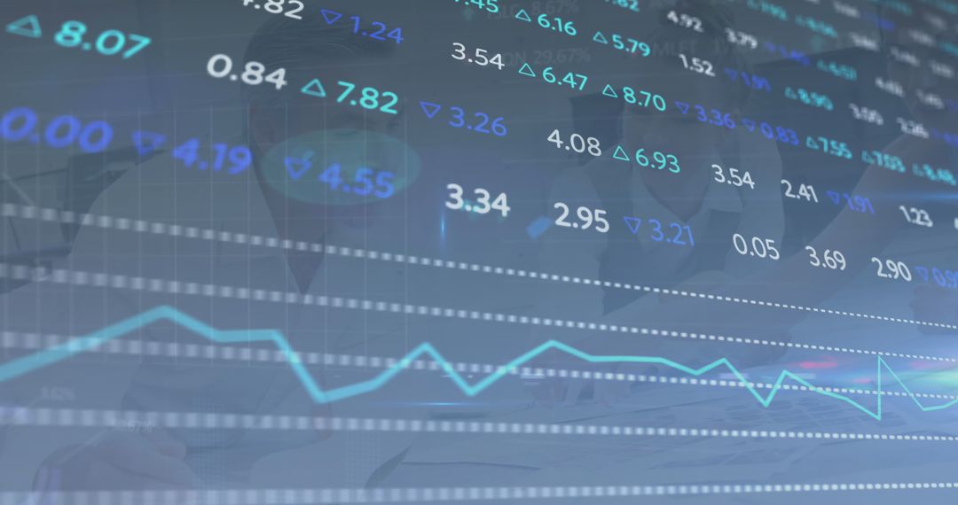 Dynamic Financial Data Overlaying Busy Office Environment