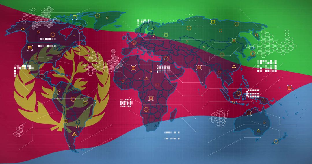 Global Technology Integration on World Map