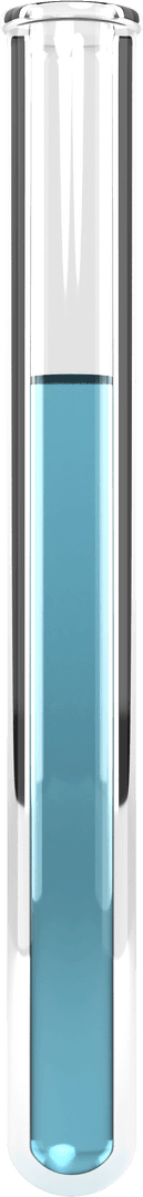 Transparent Test Tube With Blue Liquid for Science Projects