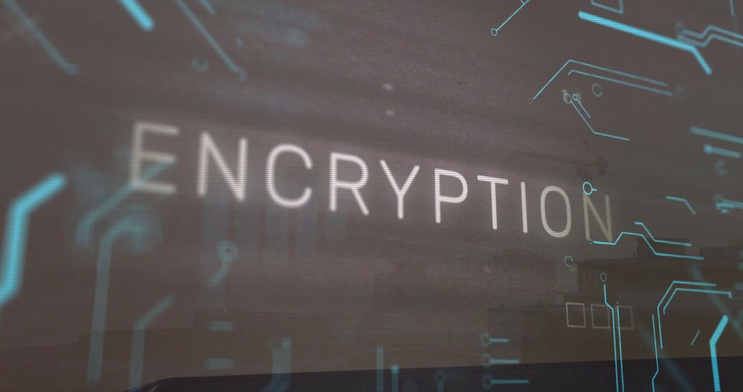 Encryption Concept with Futuristic Digital Interface and Technology Imagery