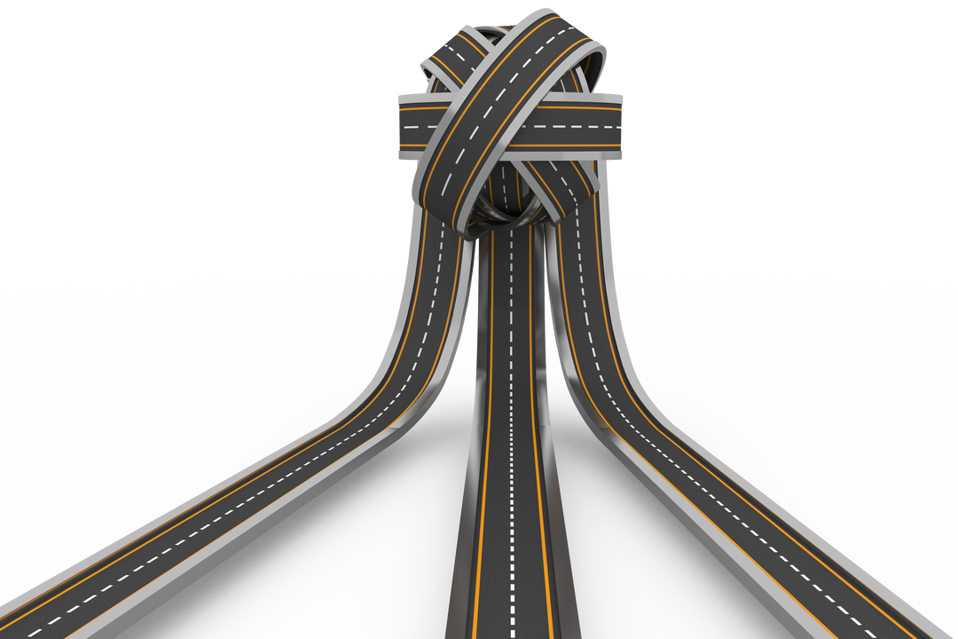 Digital Illustration of Roads Knotted on Transparent Background - Download Free Stock Images Pikwizard.com