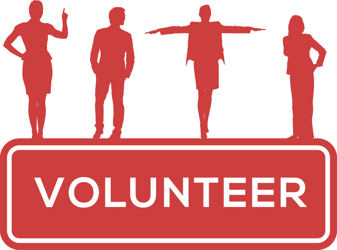 Volunteer Silhouette Illustration on Transparent Background