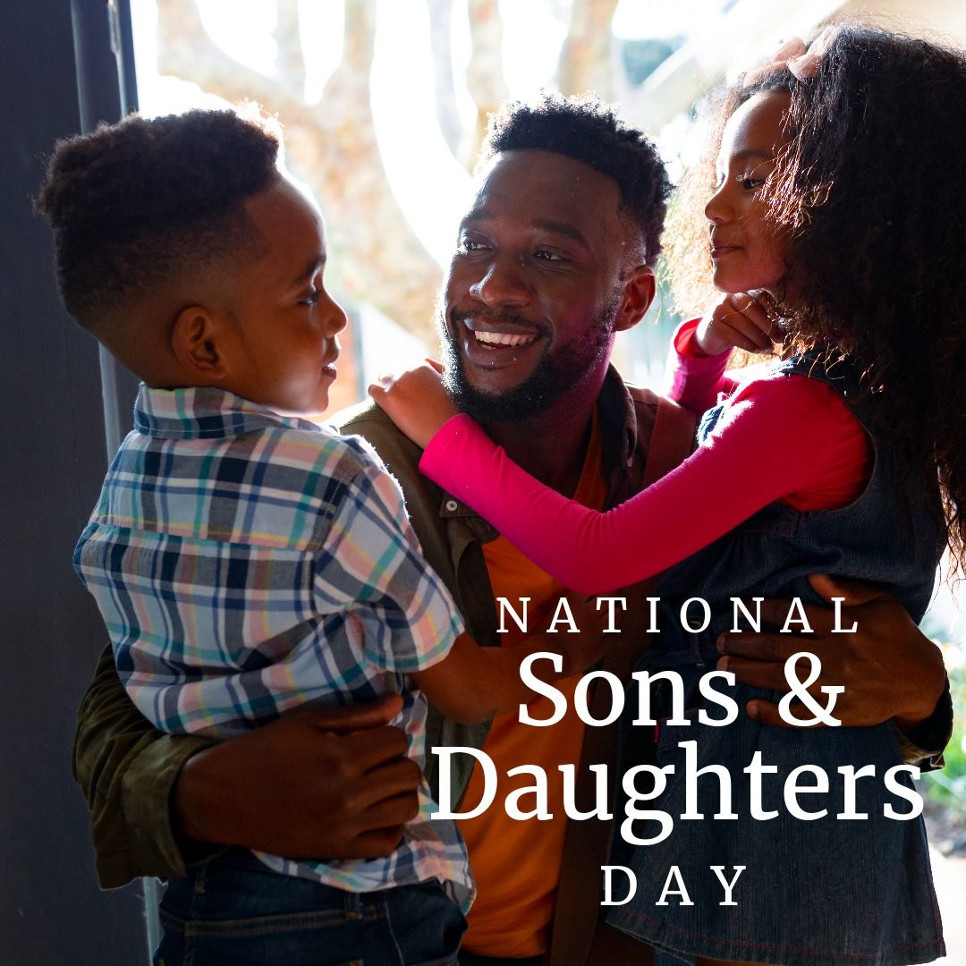 African American Father Embracing Children for National Sons and Daughters Day - Download Free Stock Templates Pikwizard.com