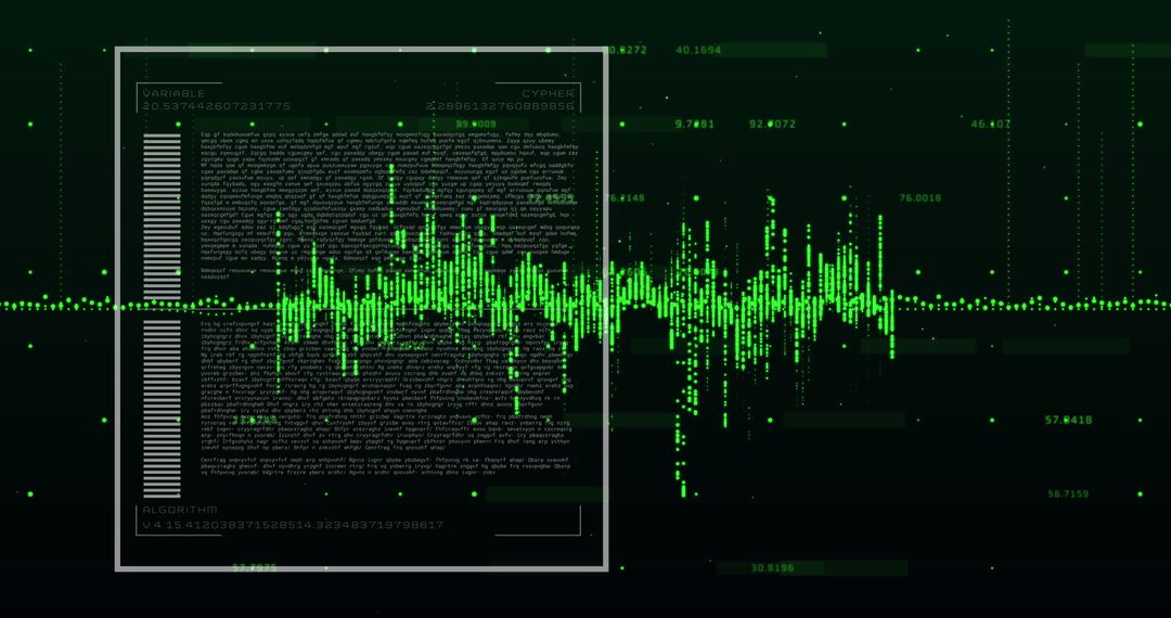 Digital Data Flow with Infographics Hologram