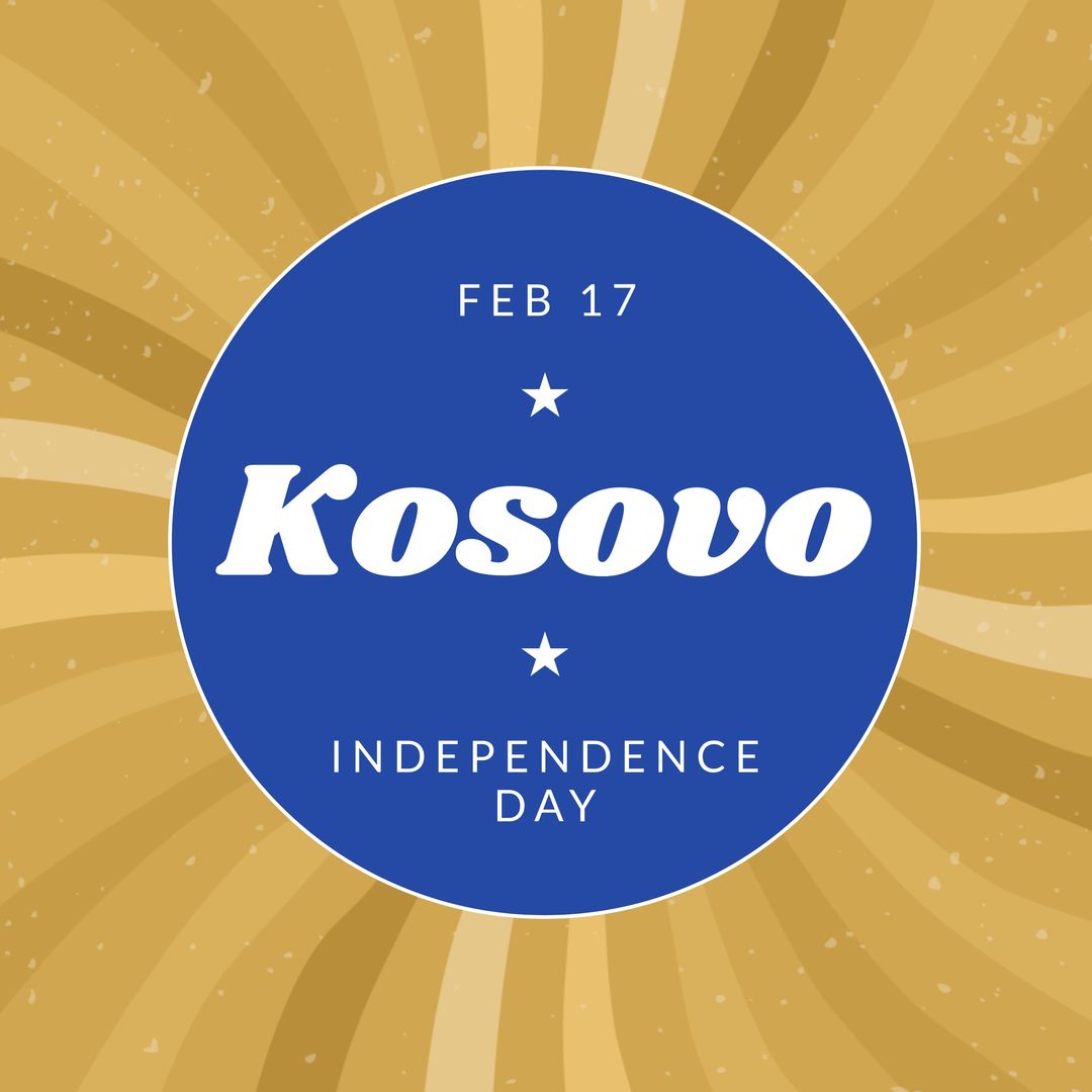 Kosovo Independence Day Celebration Graphic Design - Download Free Stock Templates Pikwizard.com