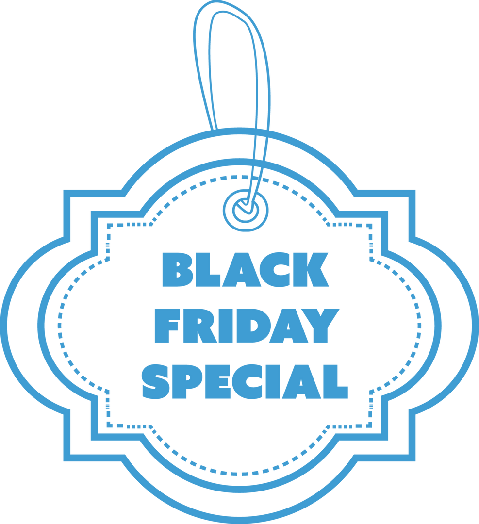 Blue Label with Black Friday Special Text on Transparent Background - Download Free Stock Images Pikwizard.com