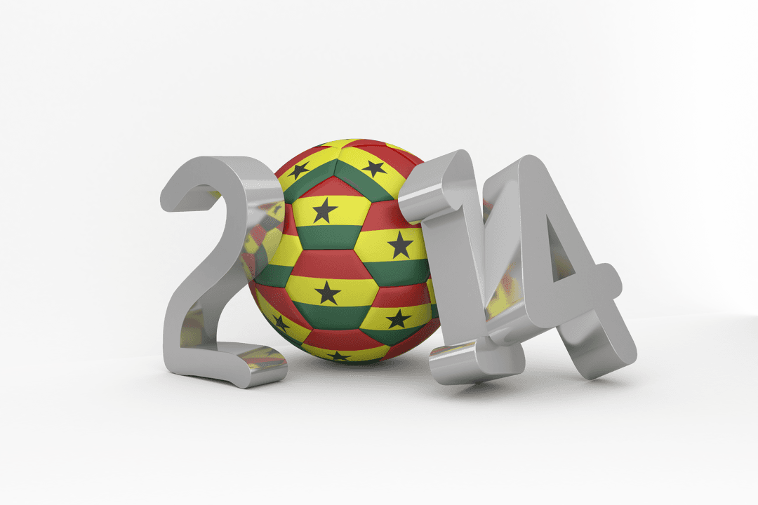 Abstract 2014 Art with Ghana World Cup Soccer Theme and Transparent Elements