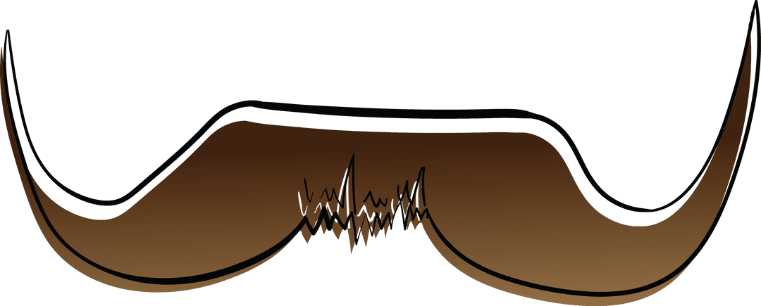 Brown Mustache Transparent Illustration on PNG Format